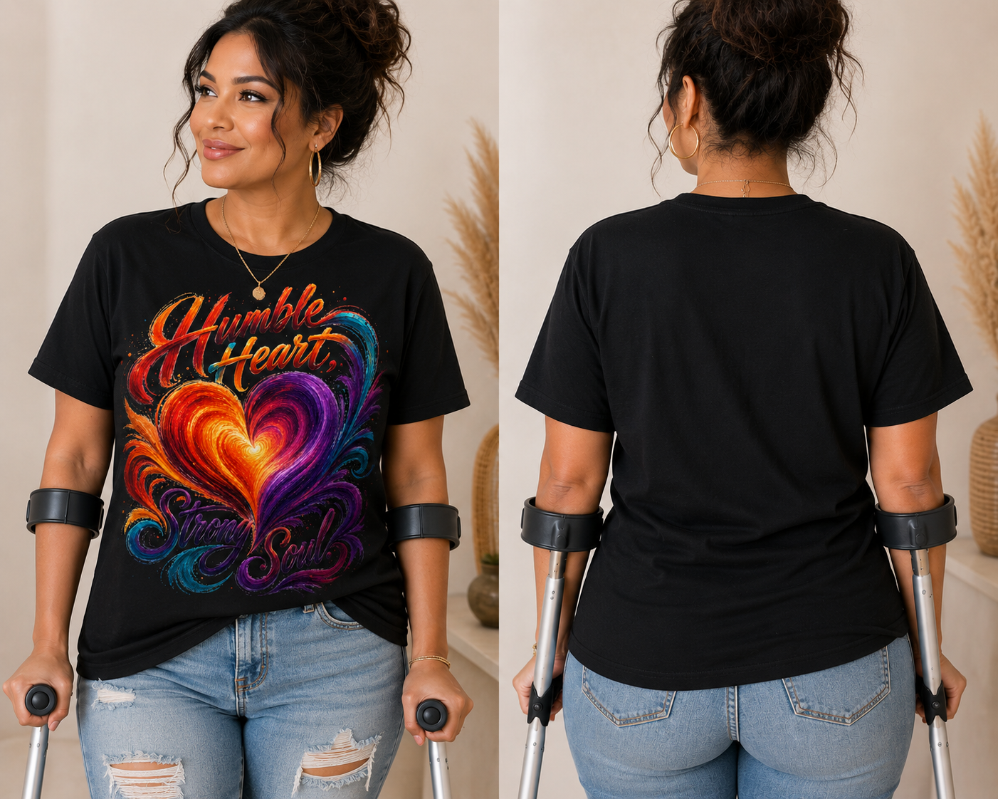 Humble Heart, Strong Soul Graphic T-Shirt | Inspirational Unisex Tee