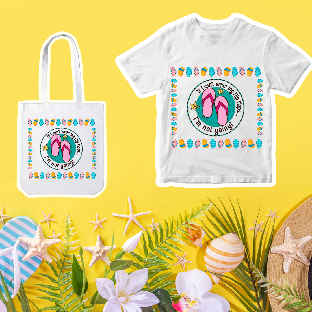 Flip Flop Girl Tee & Tote Set – Vibrant Summer Style for On-the-Go Women