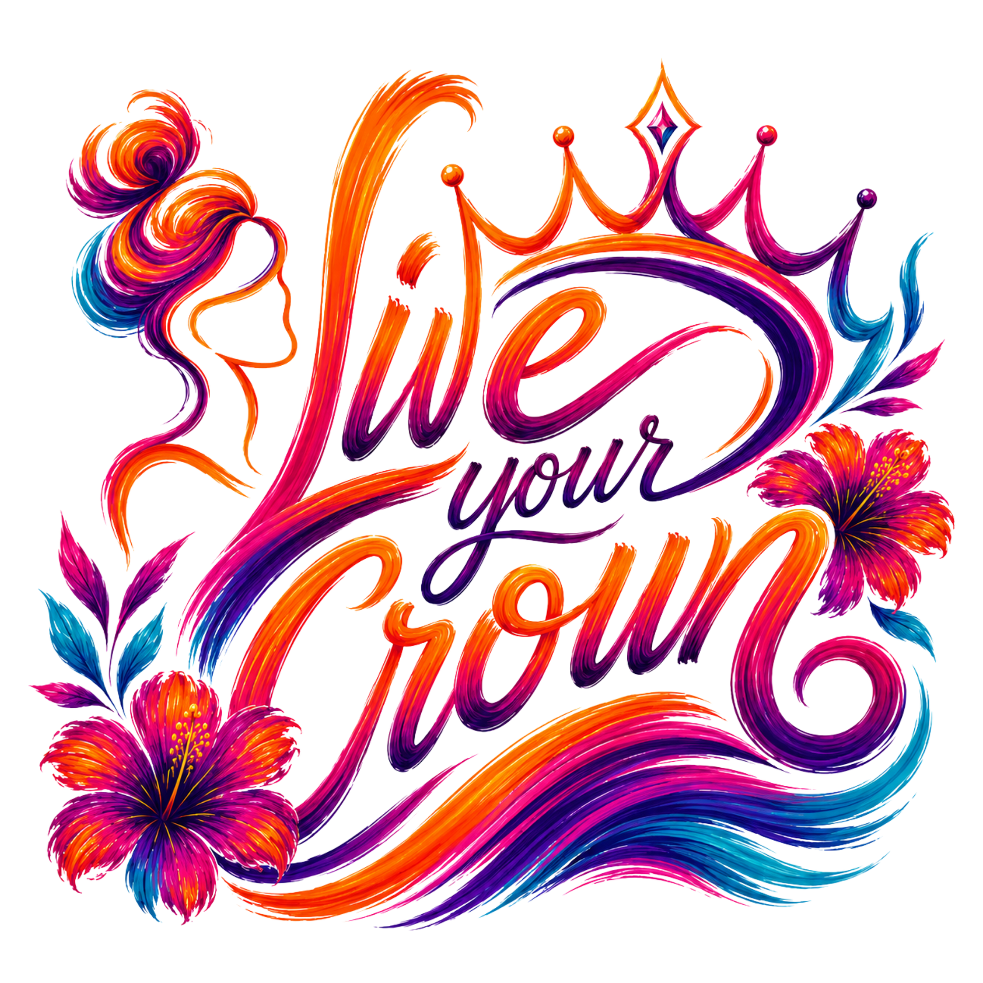 Live Your Crown Graphic T-Shirt | Inspirational Women's Unisex Tee| short sleeved